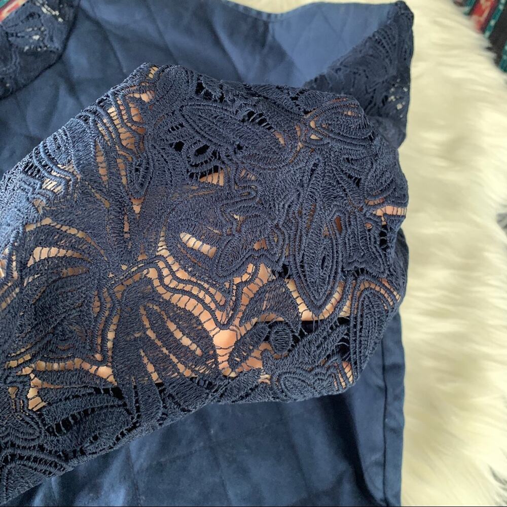 AMUR Quilted Lace Bomber Jacket Coat Ruched XS - Picture 11 of 13